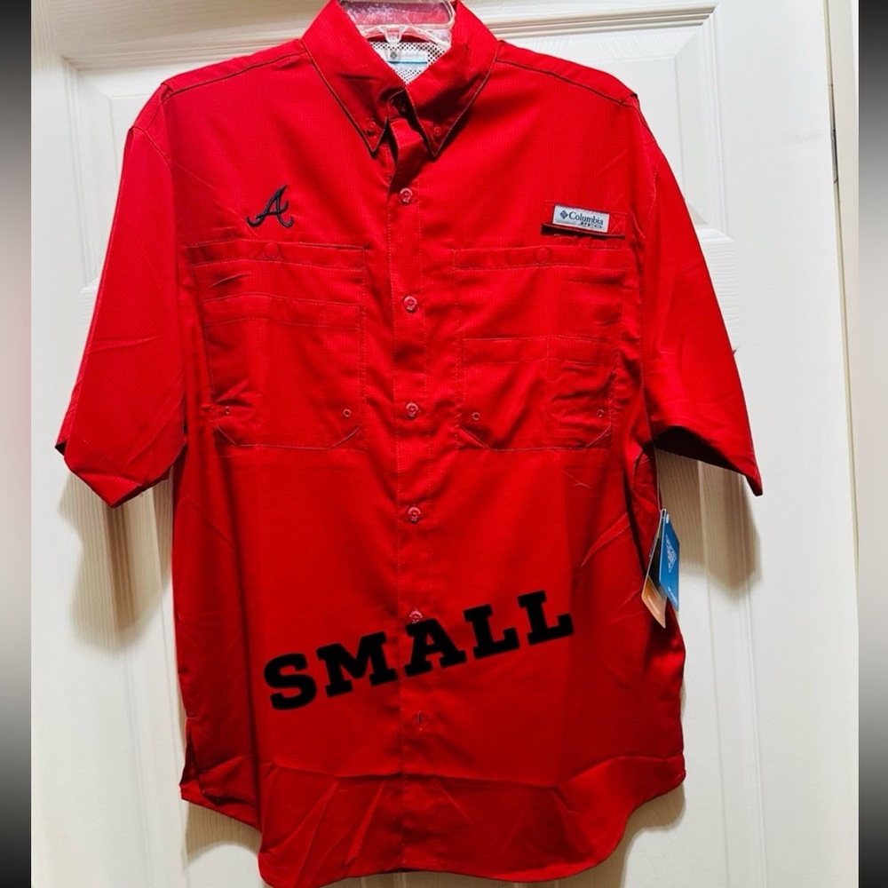 Columbia Sportswear NWT Atlanta Braves Men’s Tamiami Shirt